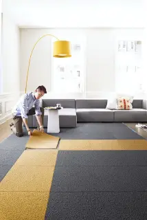Carpet tile installation