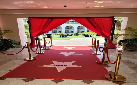 Luxury red exhibition carpet