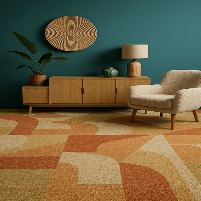 Textured wall to wall carpets